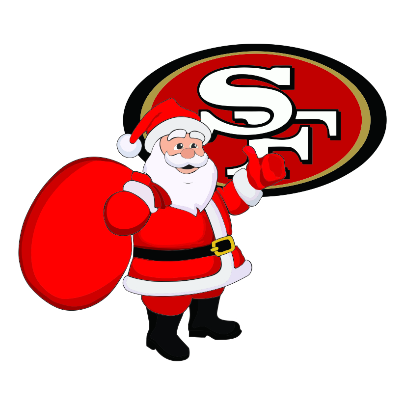 San Francisco 49ers Santa Claus Logo iron on paper